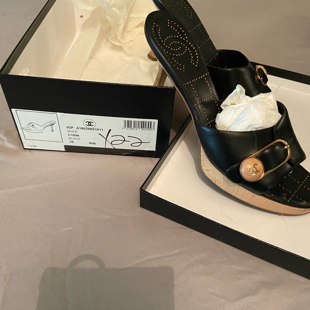 Chanel Black Women's Slide Sandals
